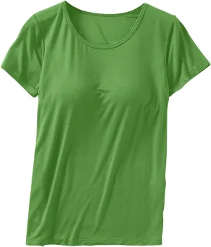 Plus Size Top with Built in Bras for Women Loose Fitting Workout Yoga Shirts Short Sleee Summer Going Out Top
