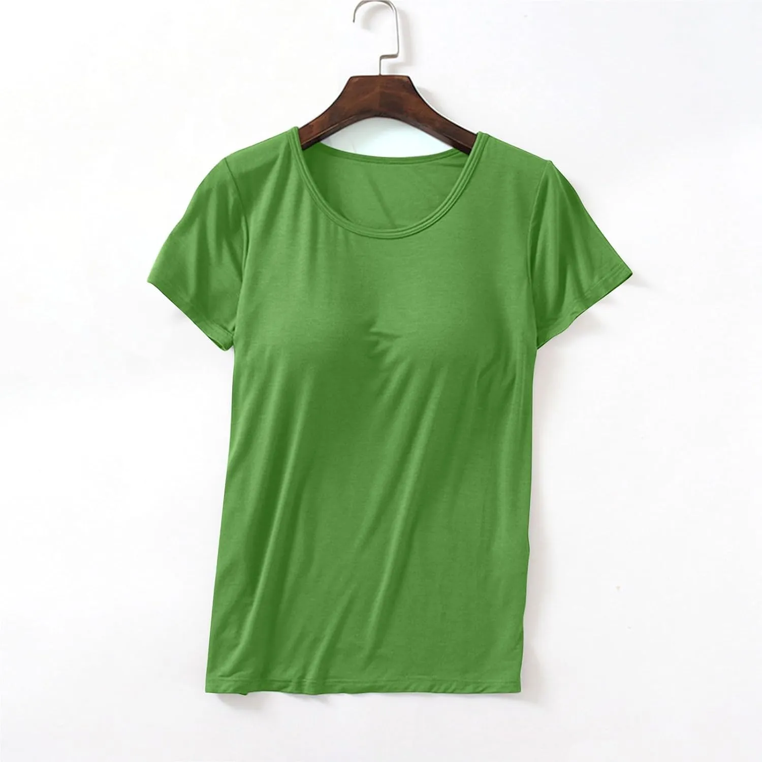 Plus Size Top with Built in Bras for Women Loose Fitting Workout Yoga Shirts Short Sleee Summer Going Out Top