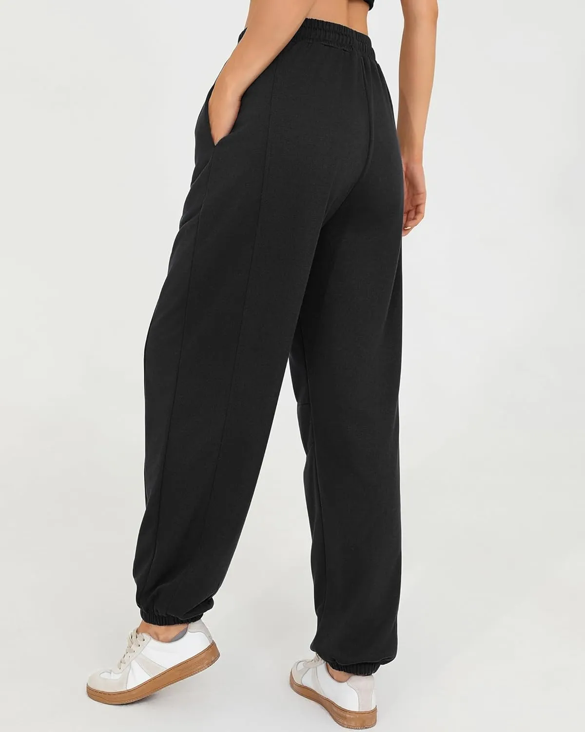 Quenteen Womens Sweatpants Casual Loose Lightweight Joggers Pants Fall Baggy Lounge Pants Drawstring Workout Bottoms