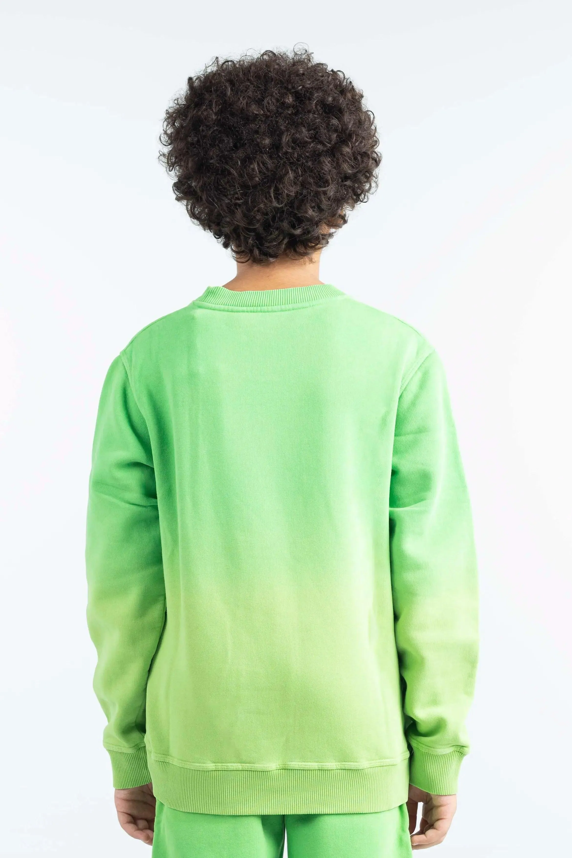 "BAD" Gradient Kids Sweatshirt - Green