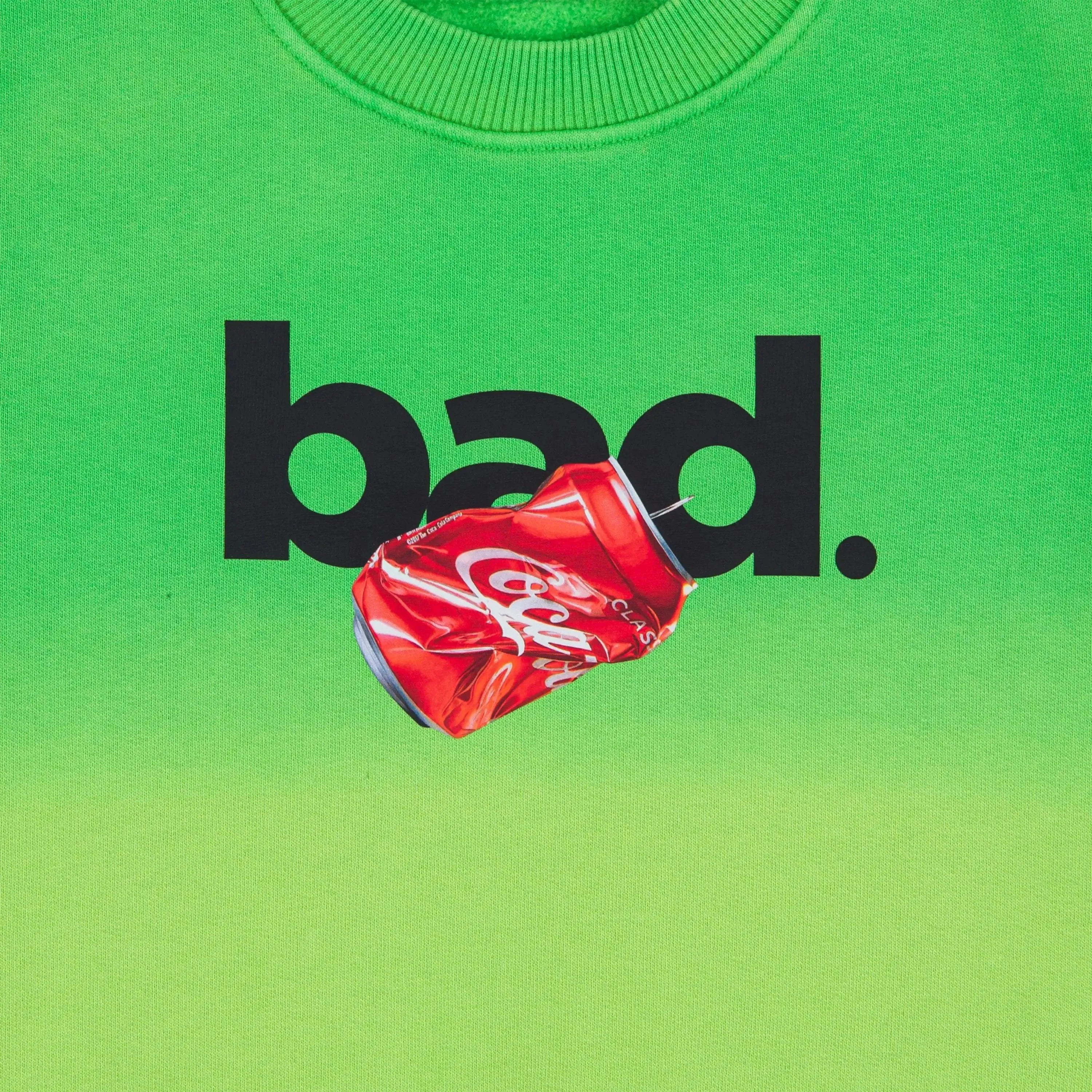 "BAD" Gradient Kids Sweatshirt - Green