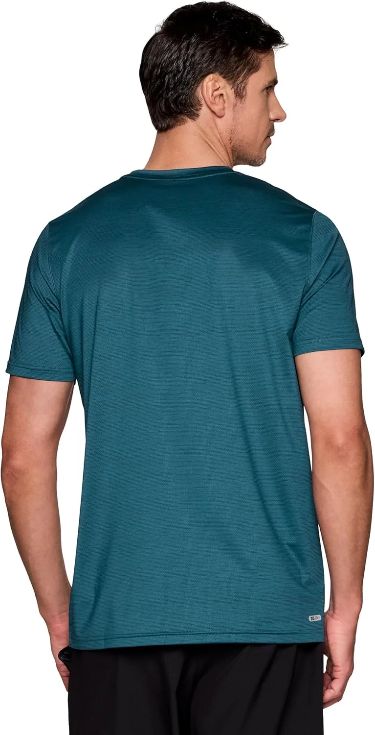 RBX Active Gym Shirt for Men, Short Sleeve Lightweight Stretch Jersey Mesh Quick Drying Crewneck Running Workout T-Shirt