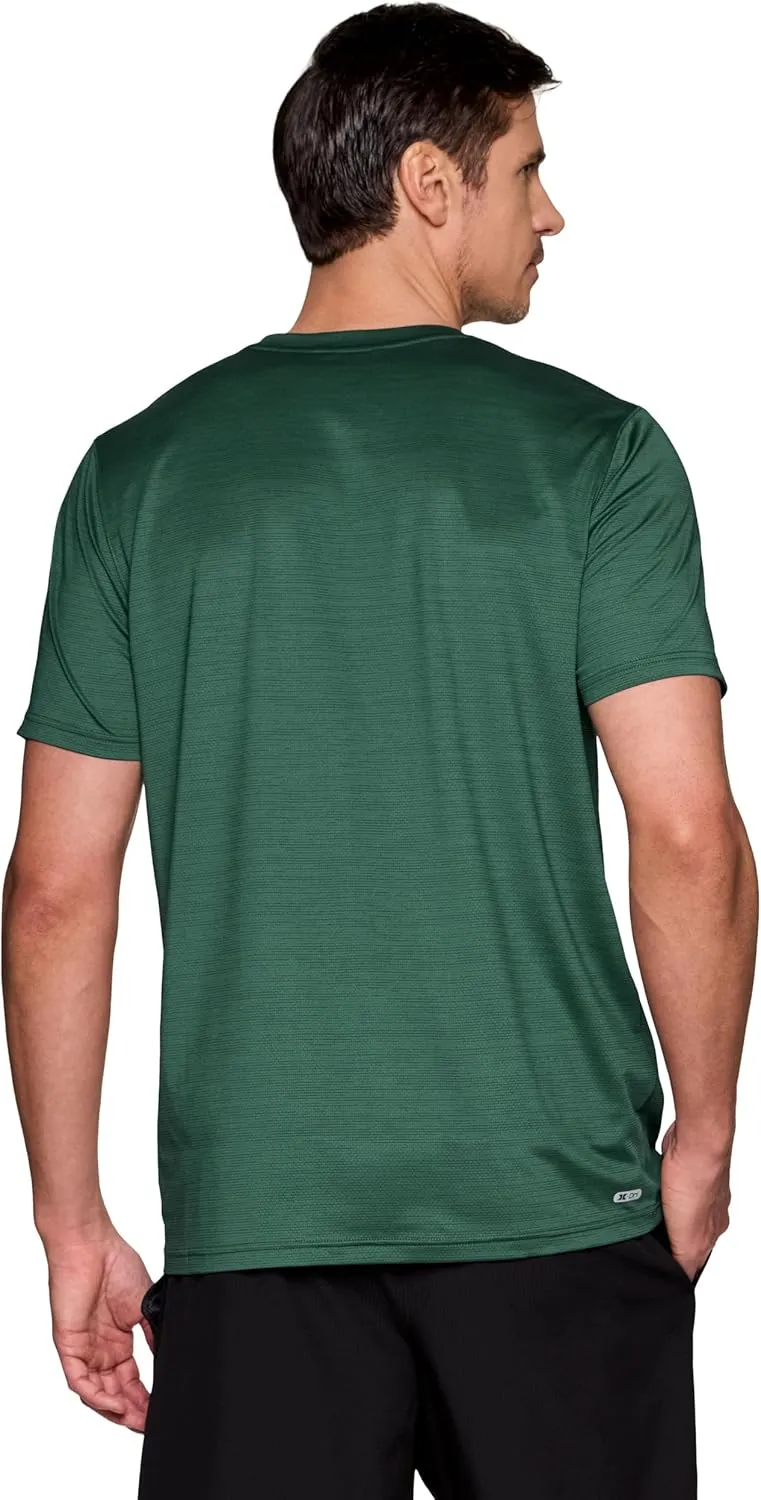 RBX Active Gym Shirt for Men, Short Sleeve Lightweight Stretch Jersey Mesh Quick Drying Crewneck Running Workout T-Shirt