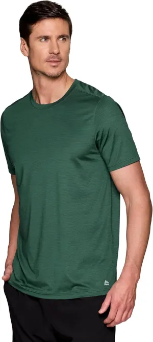 RBX Active Gym Shirt for Men, Short Sleeve Lightweight Stretch Jersey Mesh Quick Drying Crewneck Running Workout T-Shirt