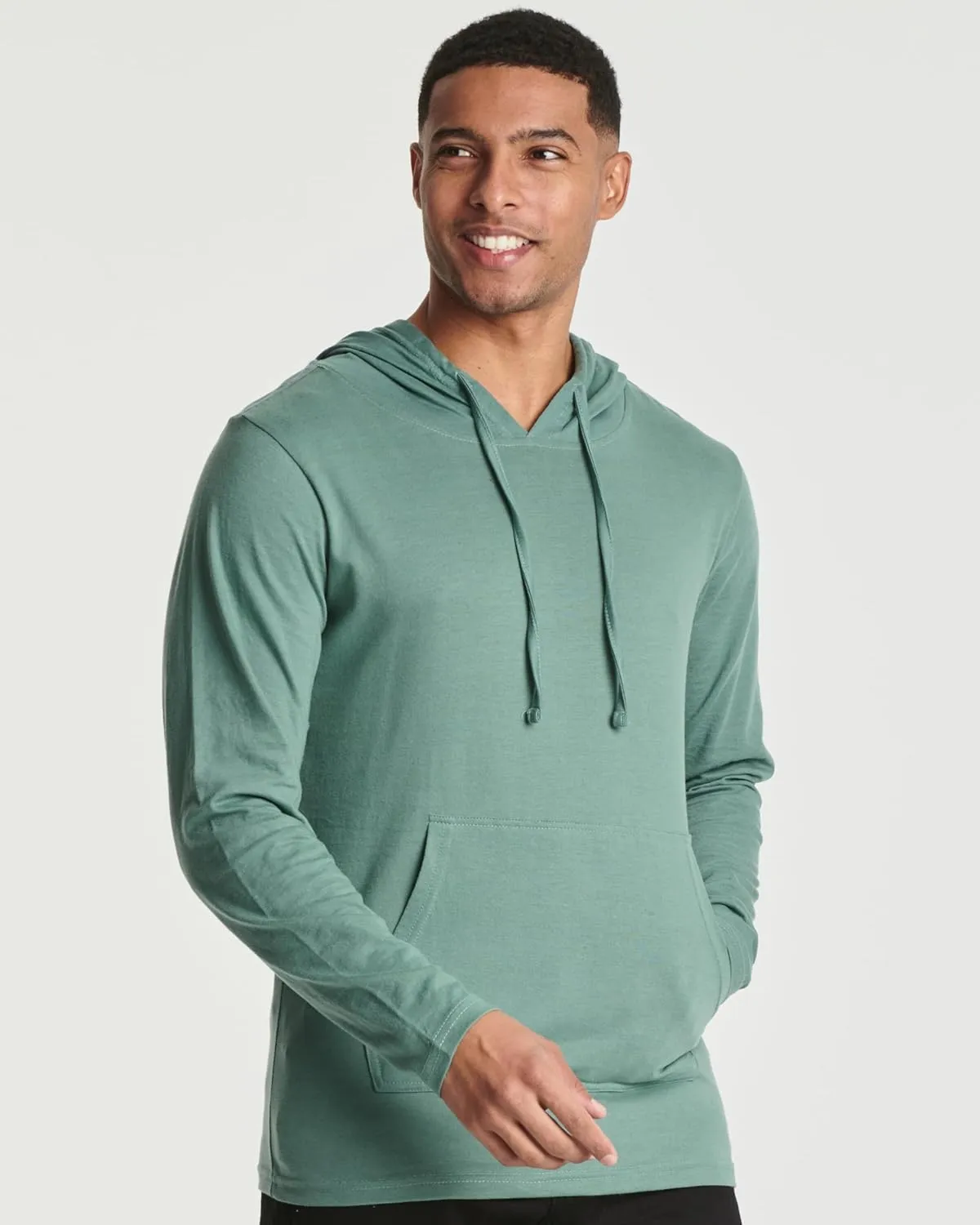 Real Essentials 3 Pack: Men's Cotton Lightweight Casual Pullover Drawstring Hoodie With Pocket (Available In Big & Tall)