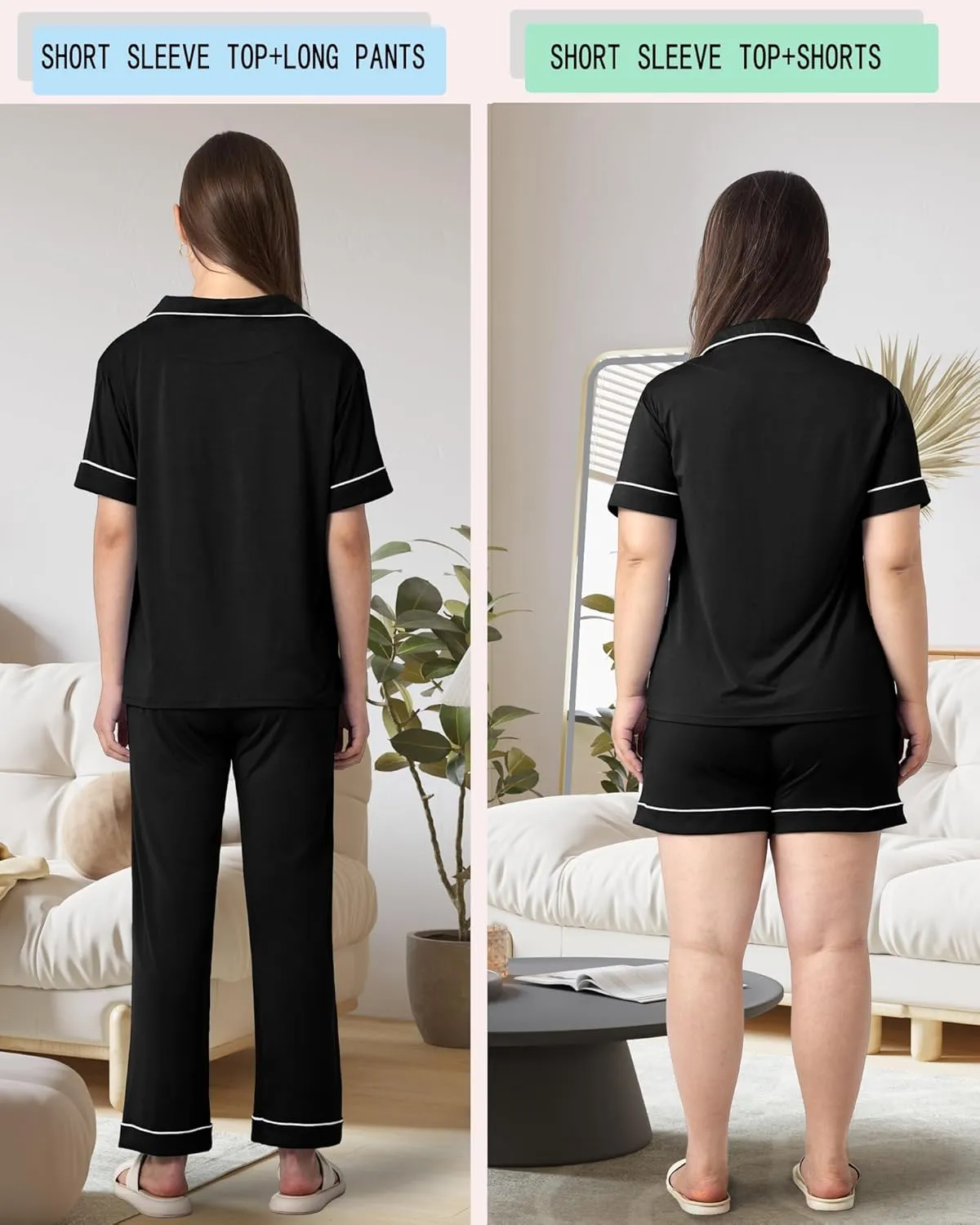 Rnxrbb 3 PCS Women Maternity Pajamas Set Nursing Postpartum Breastfeeding Pjs Sleepwear Lounger Clothes Button Down