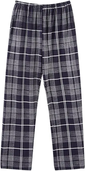 sandbank Mens Cotton Pajama Pants Soft Lounge Lightweight Sleep Pants with Pockets