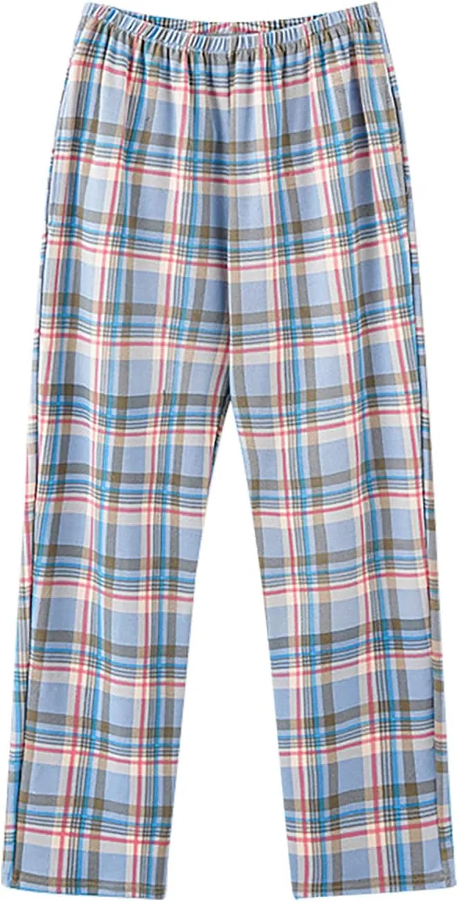 sandbank Mens Cotton Pajama Pants Soft Lounge Lightweight Sleep Pants with Pockets