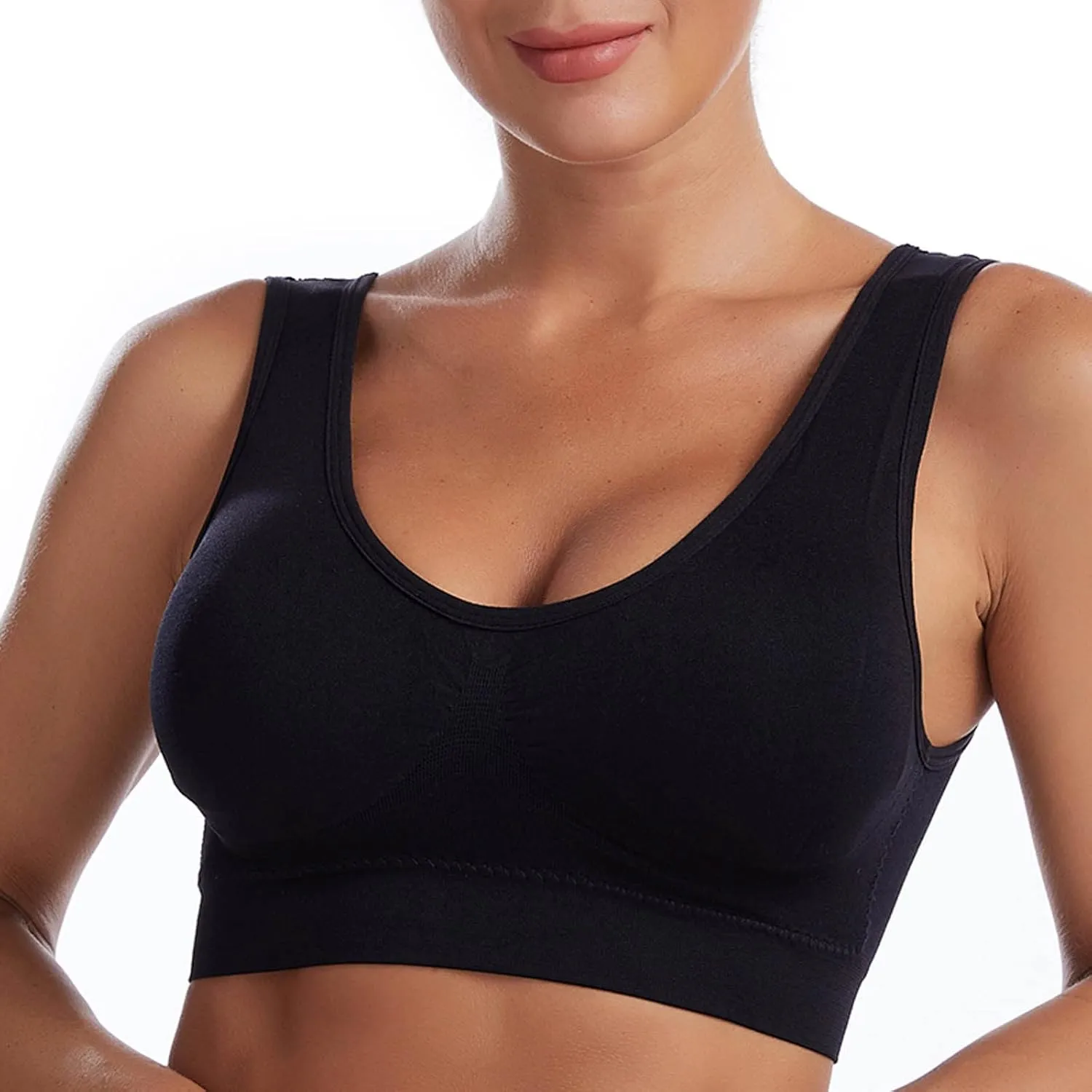 Sports Bra for Women Sweat-Free Mesh Shaping Bra Breathable Cool Liftup Air Bra Seamless Wireless Cooling Comfort Bra