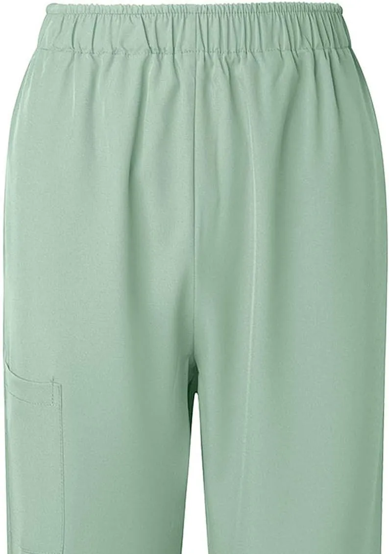 Straight Leg Scrubs_ Pants for Women Elastic High Nursing Uniform Trouser Home Attendant Lightweight Solid Long Pant