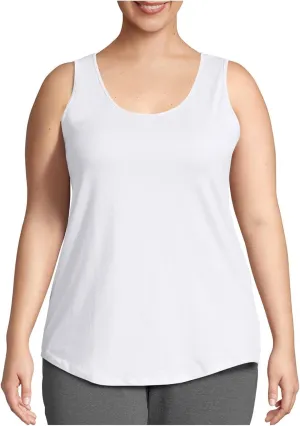 Summer Basic Oversized Tank Tops Women Casual Comfy Sleeveless Crewneck Shirts Plus Size Loungewear Undershirts