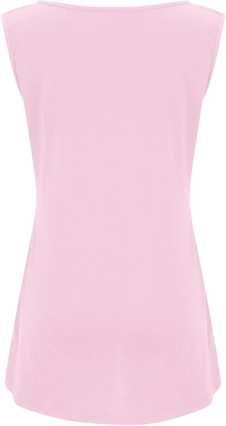 Summer Basic Oversized Tank Tops Women Casual Comfy Sleeveless Crewneck Shirts Plus Size Loungewear Undershirts