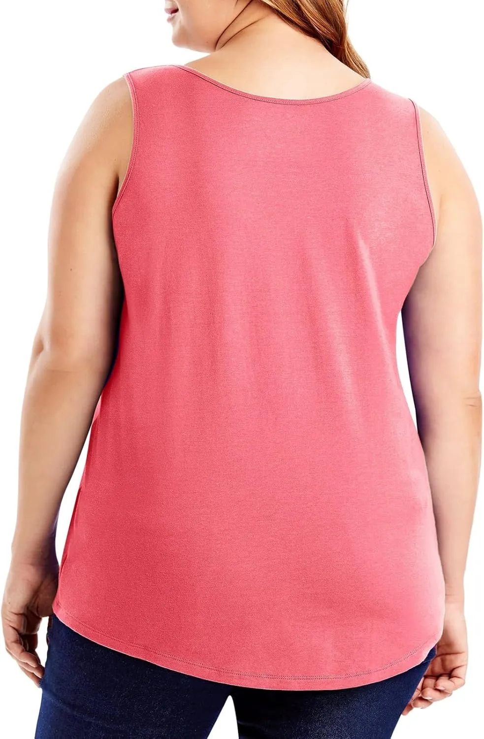 Summer Basic Oversized Tank Tops Women Casual Comfy Sleeveless Crewneck Shirts Plus Size Loungewear Undershirts