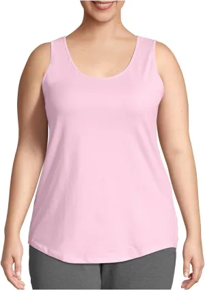 Summer Basic Oversized Tank Tops Women Casual Comfy Sleeveless Crewneck Shirts Plus Size Loungewear Undershirts