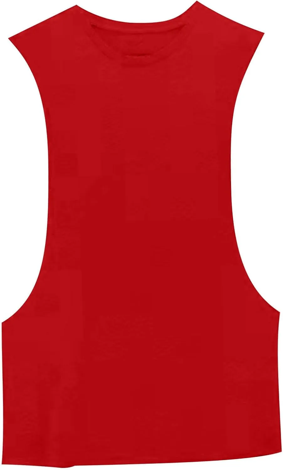 Summer Cotton Tank Tops for Men Plus Size Solid Colour Stretch Sleeveless Shirts Crewneck Dry Athletic Clothing