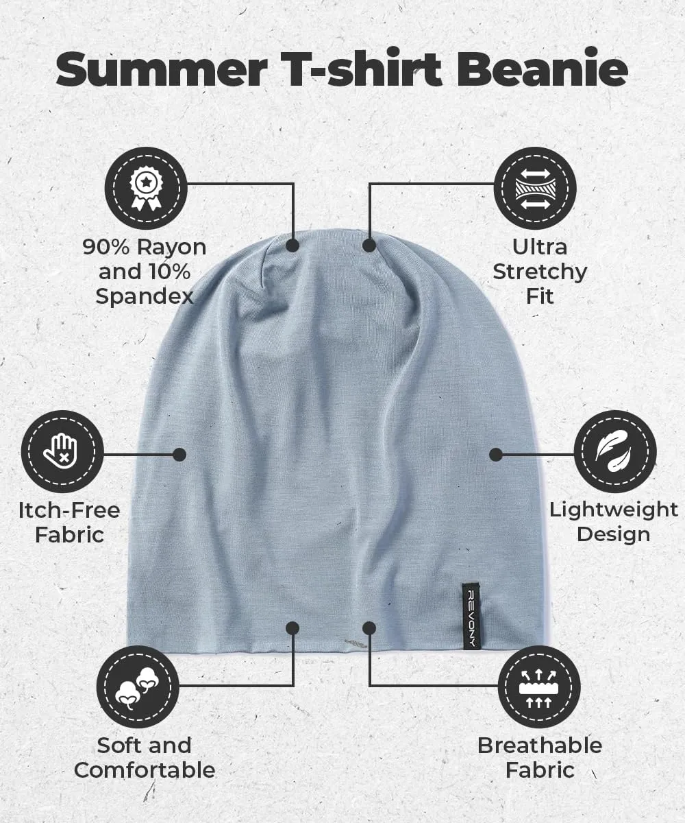 Summer T-Shirt Beanie for Men & Women - Soft Modal - Slouchy Style