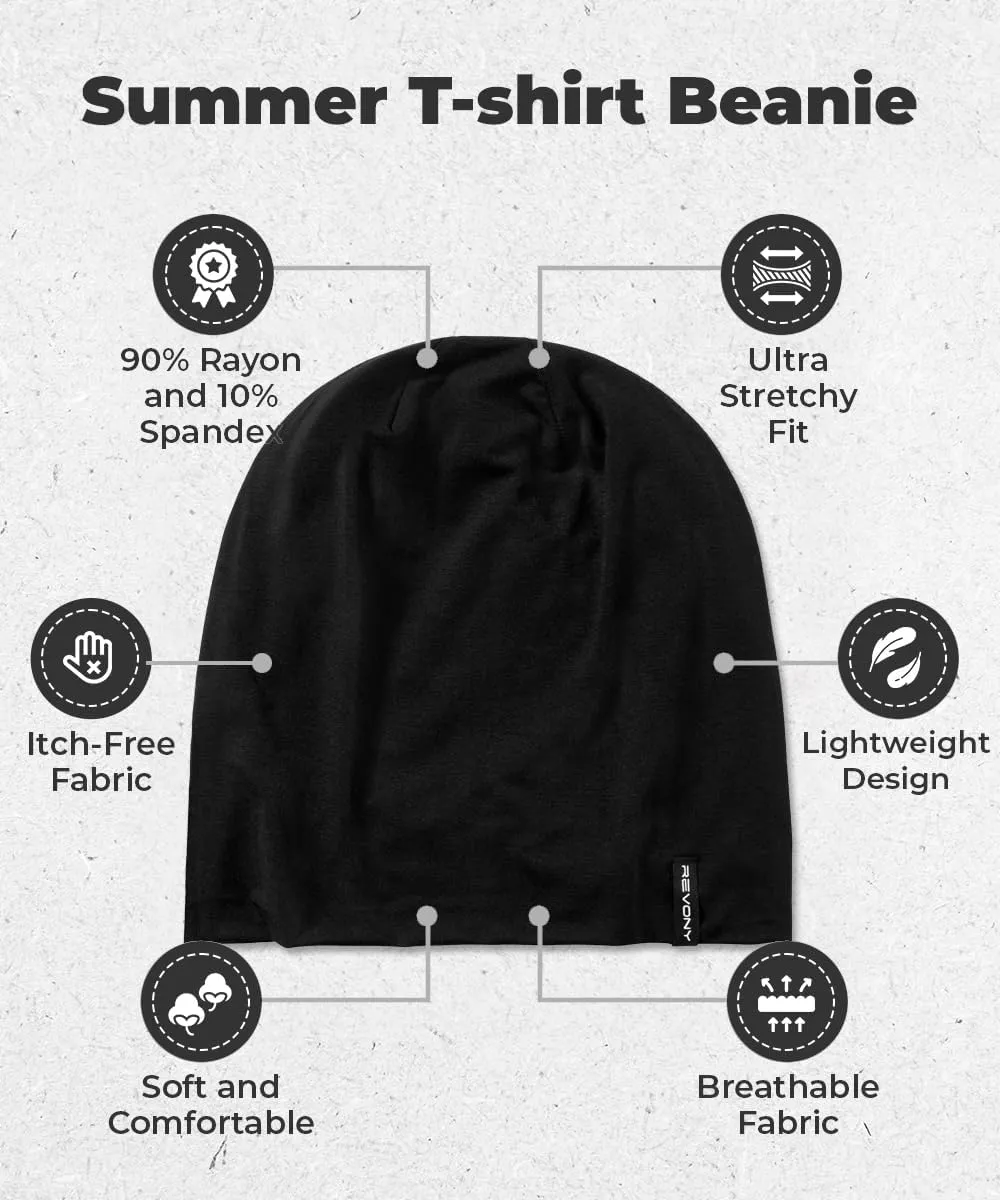 Summer T-Shirt Beanie for Men & Women - Soft Modal - Slouchy Style