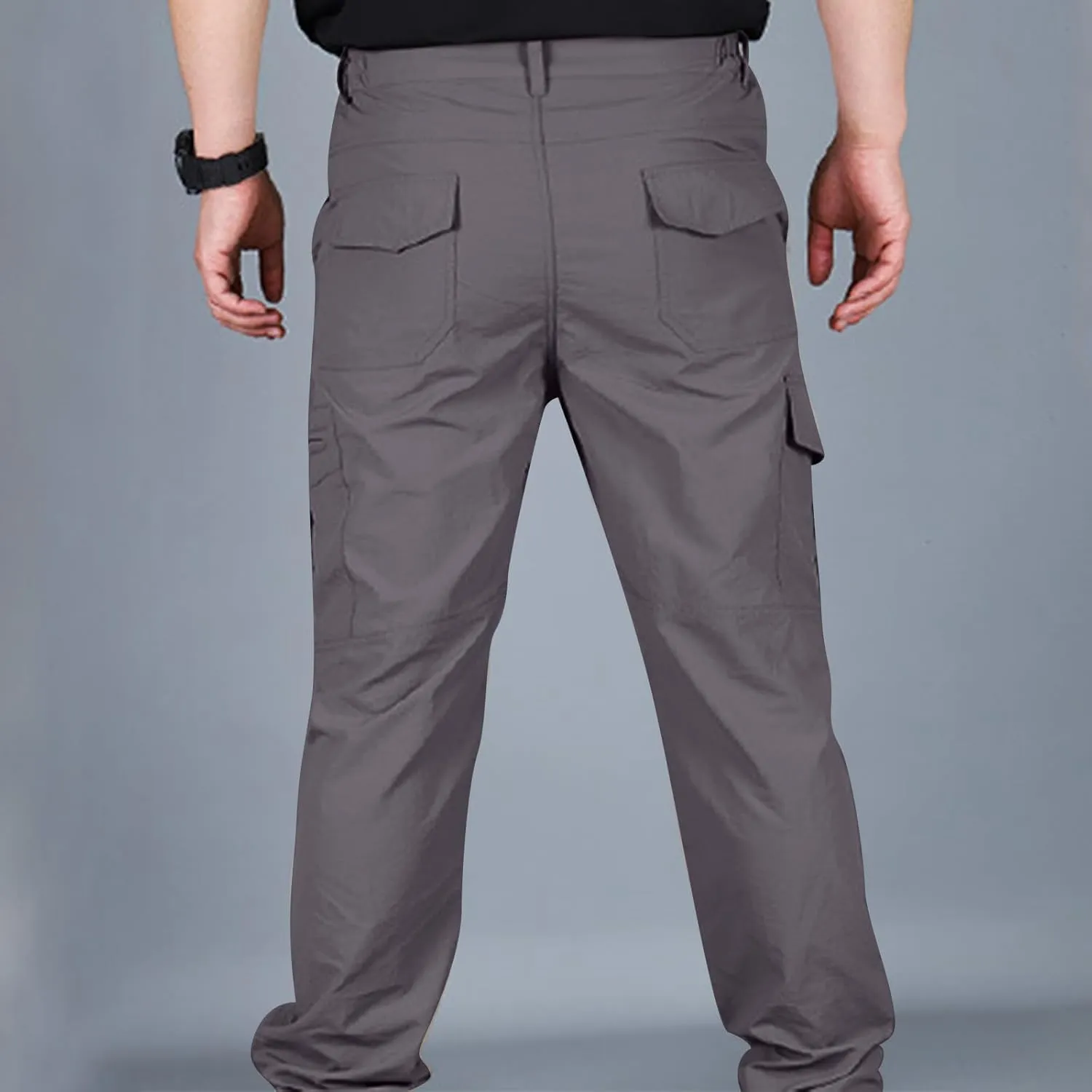 Tactical Cargo Pants for Men Waterproof Ripstop Pants Lightweight Quick Dry Hiking Pants Stretch Waist Work Pants 2025