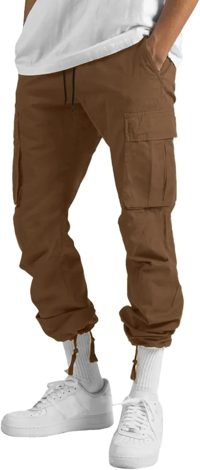 Tactical Pants for Men, Cargo Hiking Pants Multi Pockets Relaxed Fit Stretch Quick Dry Work Trousers Flexible Joggers