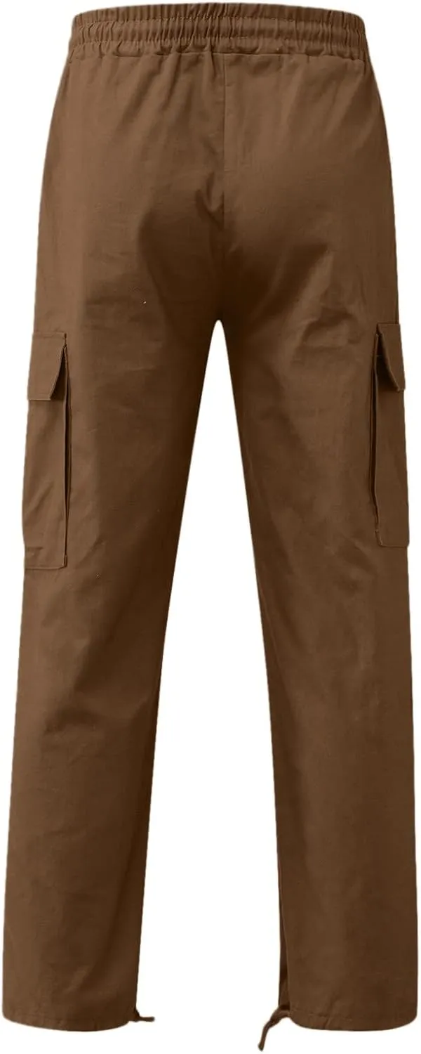 Tactical Pants for Men, Cargo Hiking Pants Multi Pockets Relaxed Fit Stretch Quick Dry Work Trousers Flexible Joggers