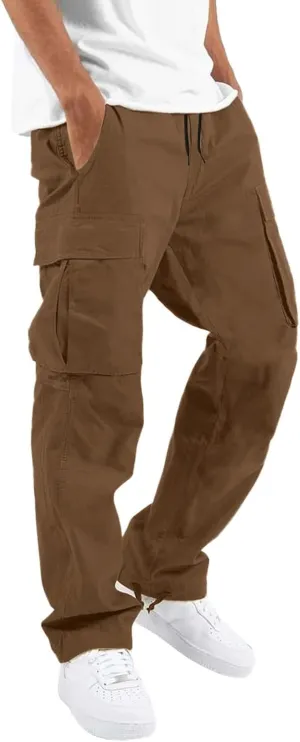 Tactical Pants for Men, Cargo Hiking Pants Multi Pockets Relaxed Fit Stretch Quick Dry Work Trousers Flexible Joggers