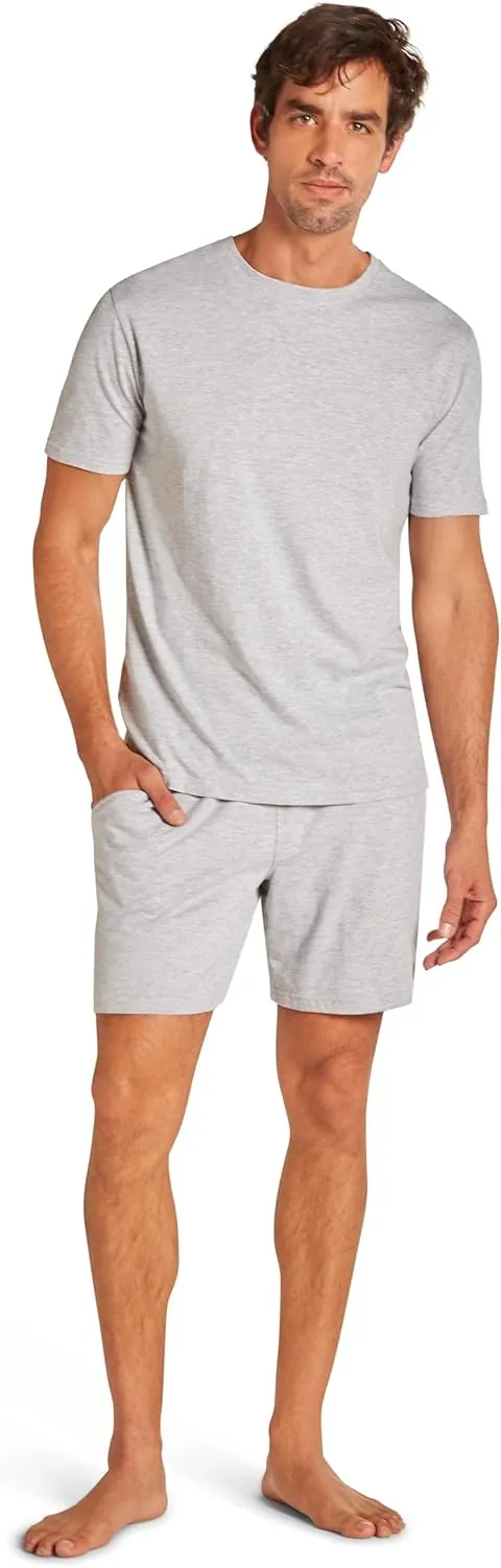 TAHARI Men's Ultimate Comfort Men's Crew Neck Sleep T-Shirt  Soft Cotton Blend, Lightweight & Breathable Lounge Shirt