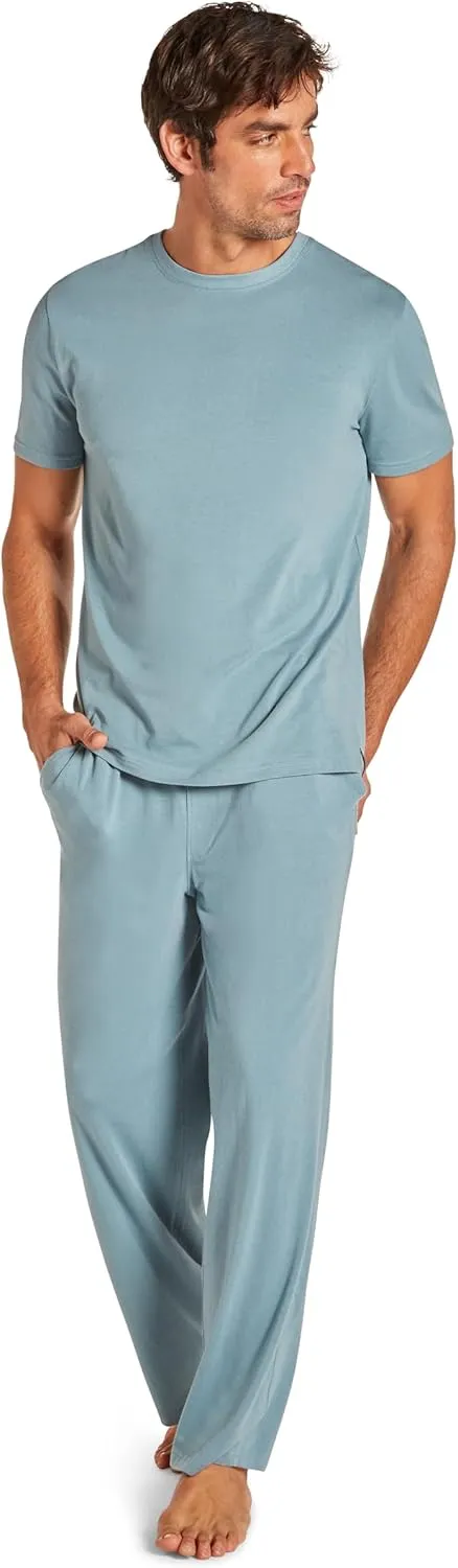 TAHARI Men's Ultimate Comfort Men's Crew Neck Sleep T-Shirt  Soft Cotton Blend, Lightweight & Breathable Lounge Shirt