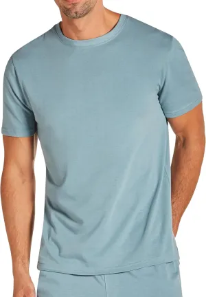 TAHARI Men's Ultimate Comfort Men's Crew Neck Sleep T-Shirt  Soft Cotton Blend, Lightweight & Breathable Lounge Shirt
