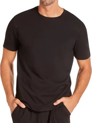 TAHARI Men's Ultimate Comfort Men's Crew Neck Sleep T-Shirt  Soft Cotton Blend, Lightweight & Breathable Lounge Shirt