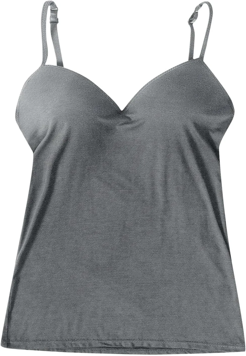 Tank Top for Women Shelf Bra Spaghetti Strap Camisoles Layer Padded Bra Cotton Cami Shirt