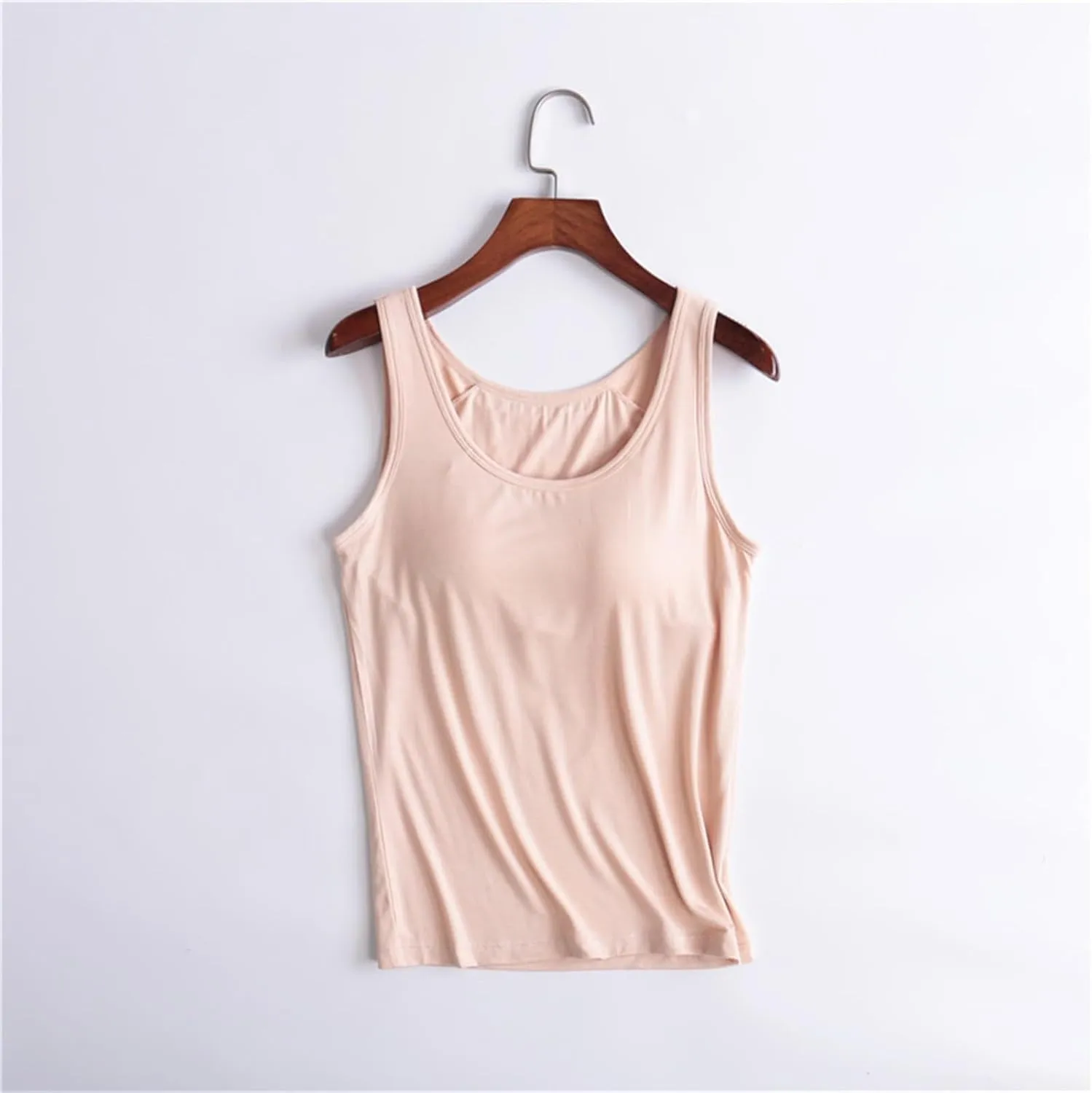Tank Top with Built in Bra for Women 2025 Casual Summer Sleeveless Tops Basic Padded Tanktops Workout Yoga Shirts