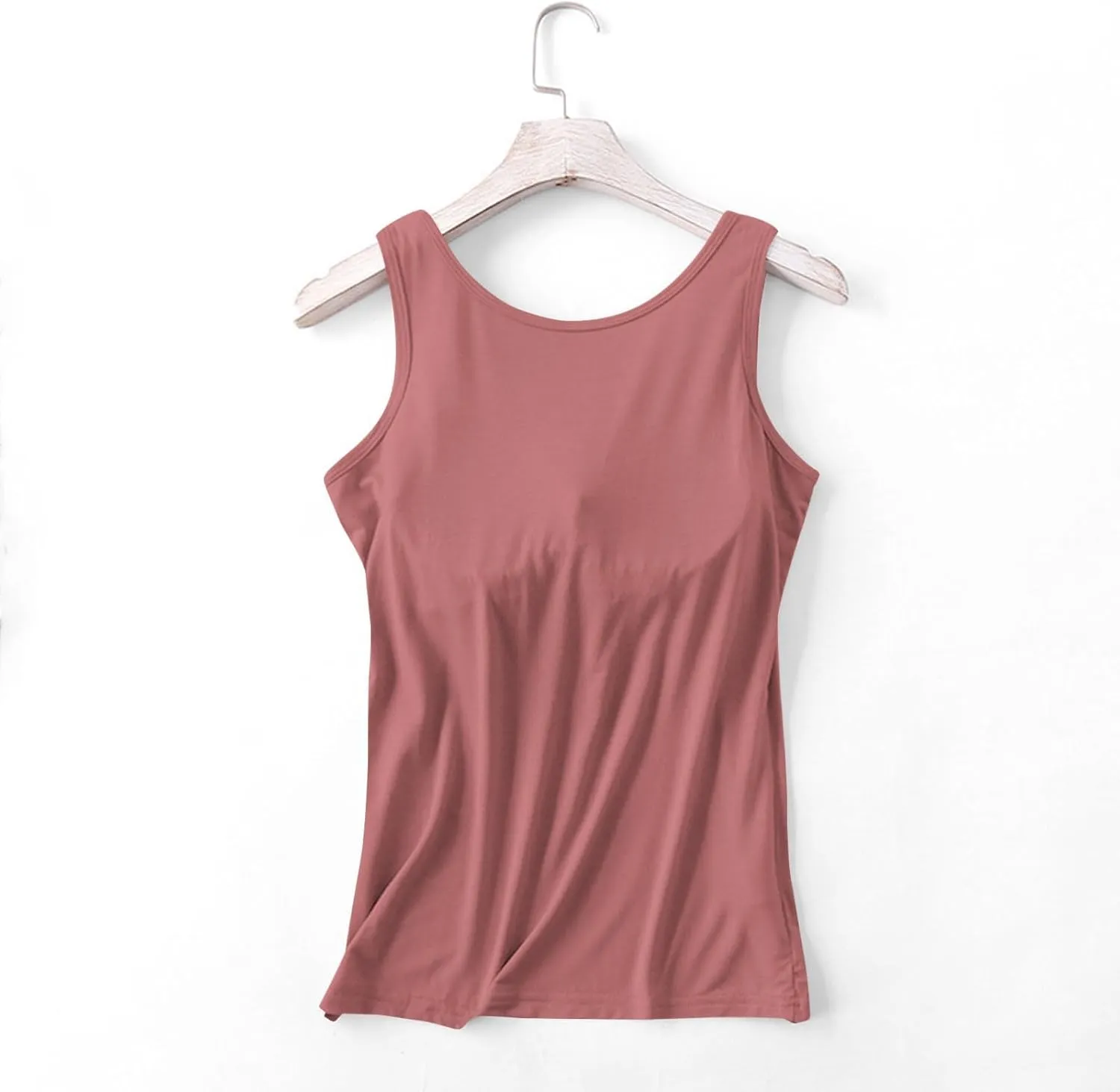 Tank Tops for Women with Built in Bras Loose Yoga Workout Top Basic Sleeveless Stretchy Gym Shirts Summer Undershirts
