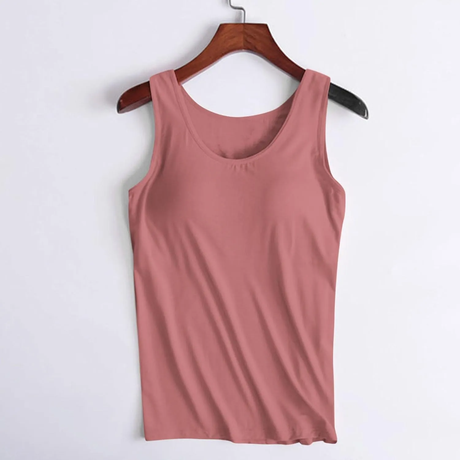 Tank Tops for Women with Built in Bras Loose Yoga Workout Top Basic Sleeveless Stretchy Gym Shirts Summer Undershirts