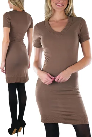 ToBeInStyle Women's Soft Knit V-Neck Sweater Warm Knit Tunic