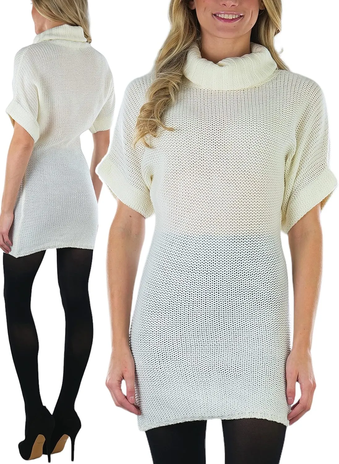 ToBeInStyle Women's Soft Knit V-Neck Sweater Warm Knit Tunic