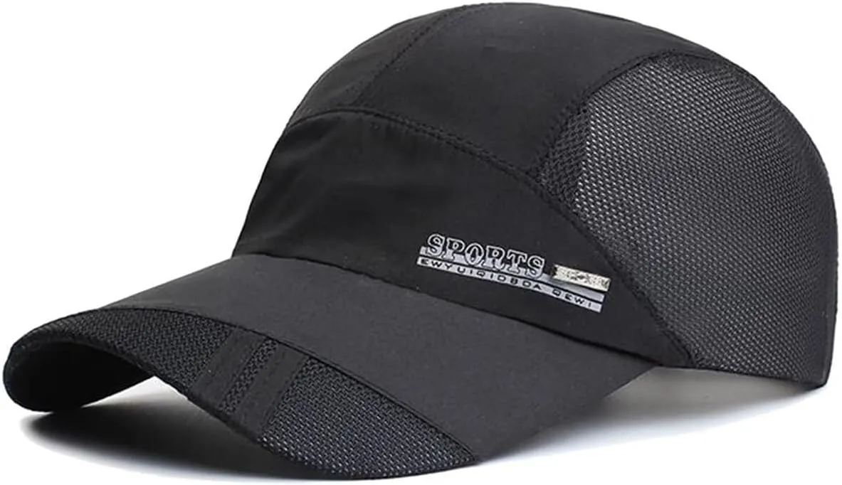 Unisex Breathable Quick Drying Baseball Caps Athletic Sport Mesh Sun Hats Lightweight Unstructured Adjustable Comfy Fit