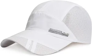 Unisex Breathable Quick Drying Baseball Caps Athletic Sport Mesh Sun Hats Lightweight Unstructured Adjustable Comfy Fit