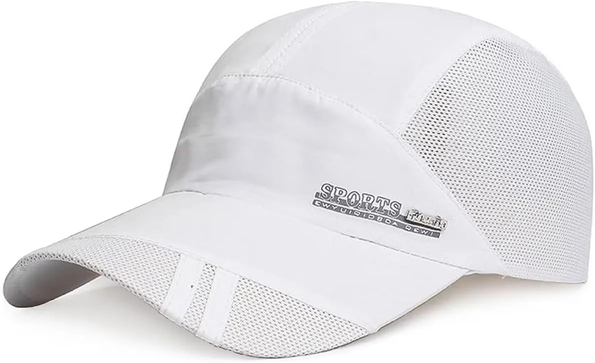 Unisex Breathable Quick Drying Baseball Caps Athletic Sport Mesh Sun Hats Lightweight Unstructured Adjustable Comfy Fit
