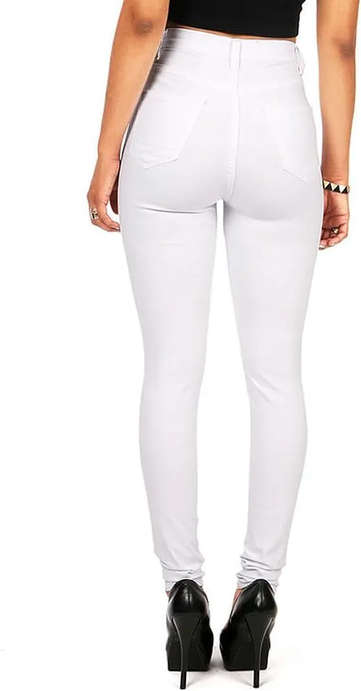 Vibrant Womens Denim Skinny Jeans  Super Stretch High Waisted Classic Casual Slim Fit Pants