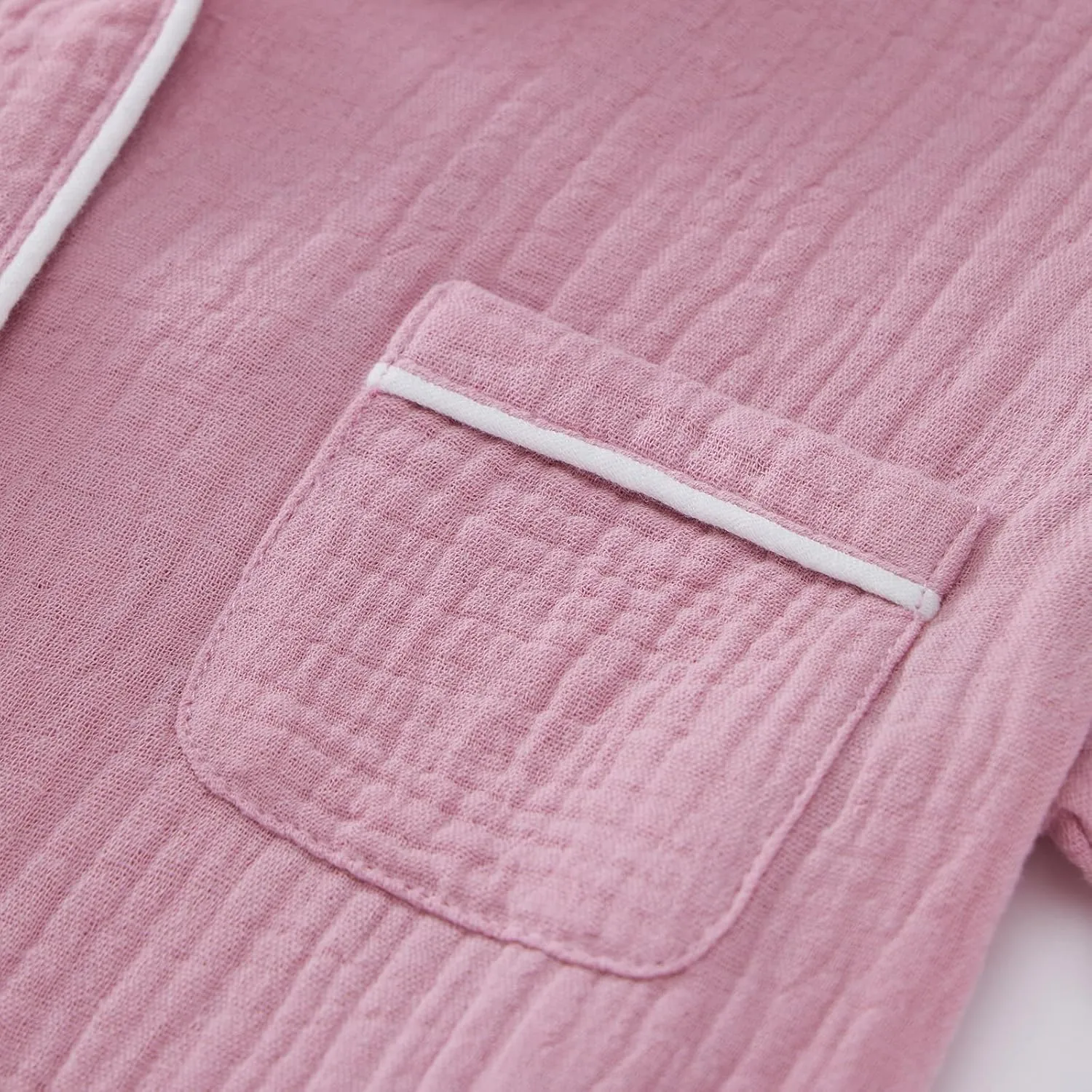 Weixinbuy Baby Girls Pajama Set Button Down Pjs Sets Cotton Pajamas Sleepwear Nightwear Loungewear 2 Pcs Pj Sets for Girl Boy