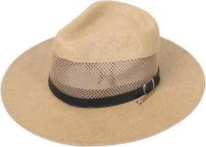 WESTEND Unisex Short Brim Fedora - Hats for Men & Women   Cooling Mesh Fashion Fedora Hat, Leather Belt Mesh Fedora