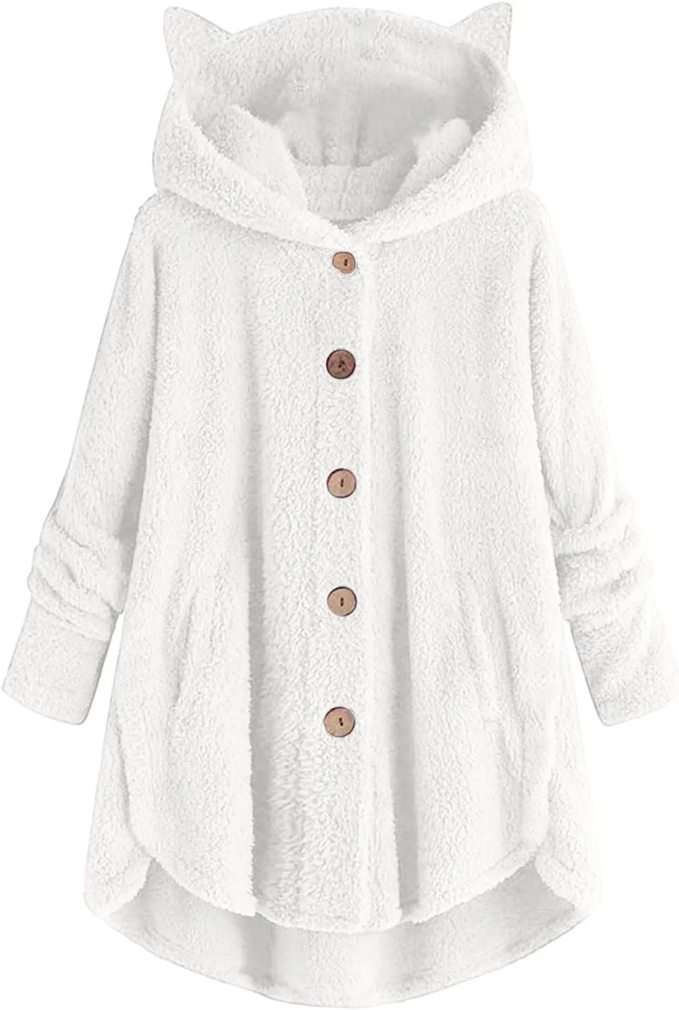 Winter Coats for Women Fuzzy Fleece Pullover Sherpa Sweatshirt Soft Warm Oversized Hoodie Comfy Plus Size Loungewear