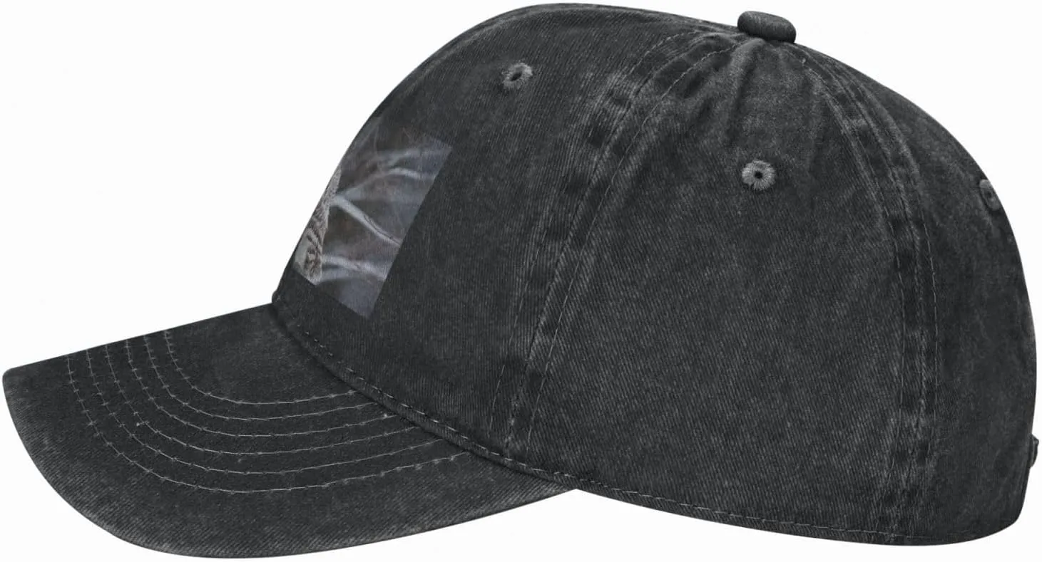 Winter White Owl Unisex Baseball Cap Breathable Cotton Trucker Hat Classic Denim Dad Hat Summer Sun Hat