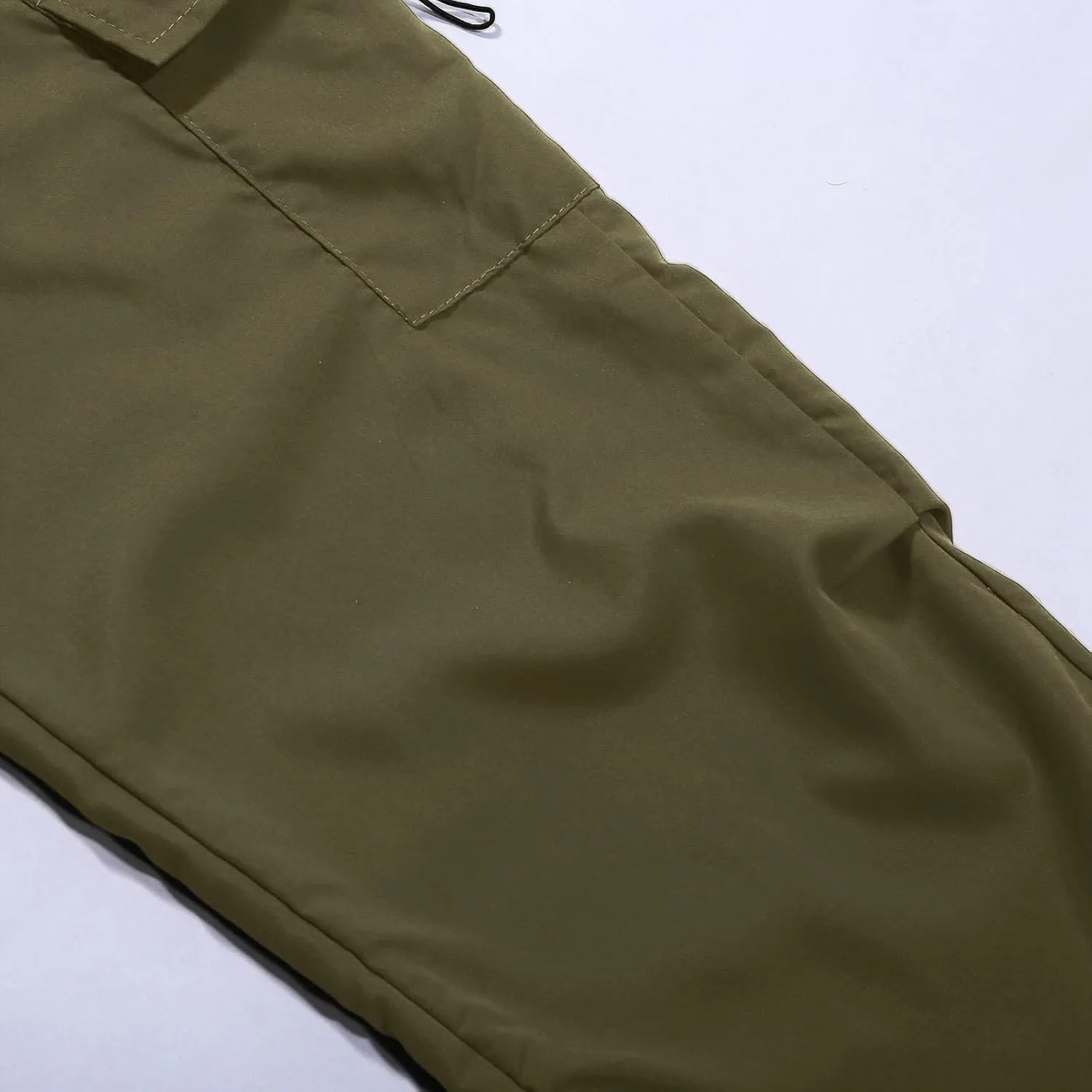 Women Parachute Pants Elastic High Waist Baggy Cargo Pants Y2K Joggers Multiple Pocket Quick Dry Casual Trendy Slacks