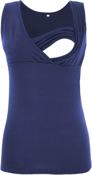 Women Sleeveless Nursing Tank Tops Maternity Breastfeeding Shirts V Neck Casual Blouses Tee Shirt for Nursing