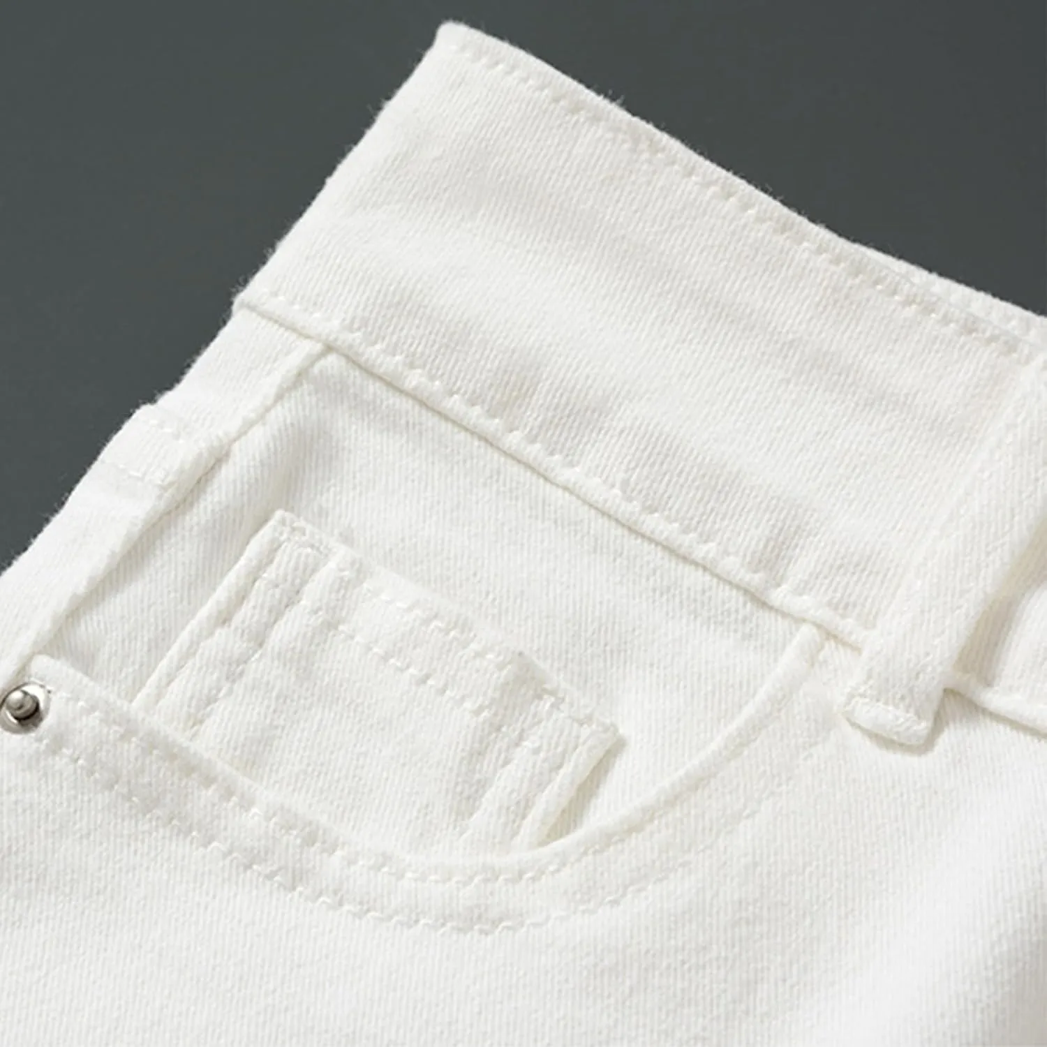 Women Stretchy Denim Shorts Casual Summer High Waisted Button Solid Color Loose Comfy Petite Short Jeans with Pockets
