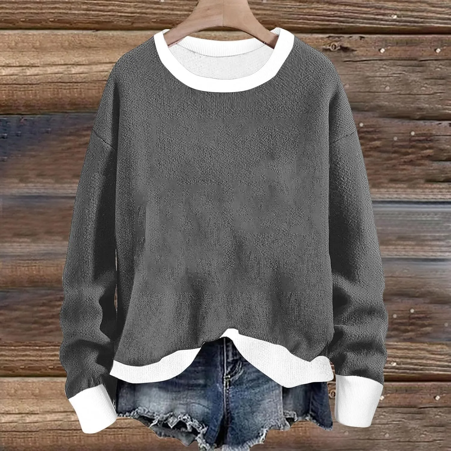 Women Winter Warm Sherpa Lined Fleece Crewneck Sweatshirt Pullover Loungewear Tunic Tops Fashion Going Out Clothes