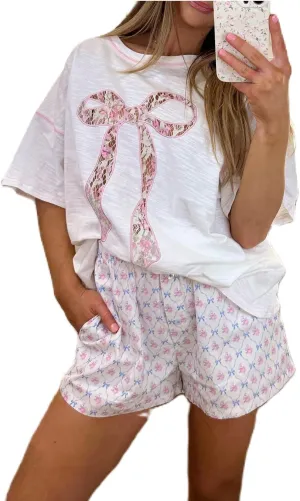 Women Y2k Oversized Graphic Tees Fruit Print Short Sleeve Baggy Tee Shirt 90s Floral Aesthetic Coastal Summer Top