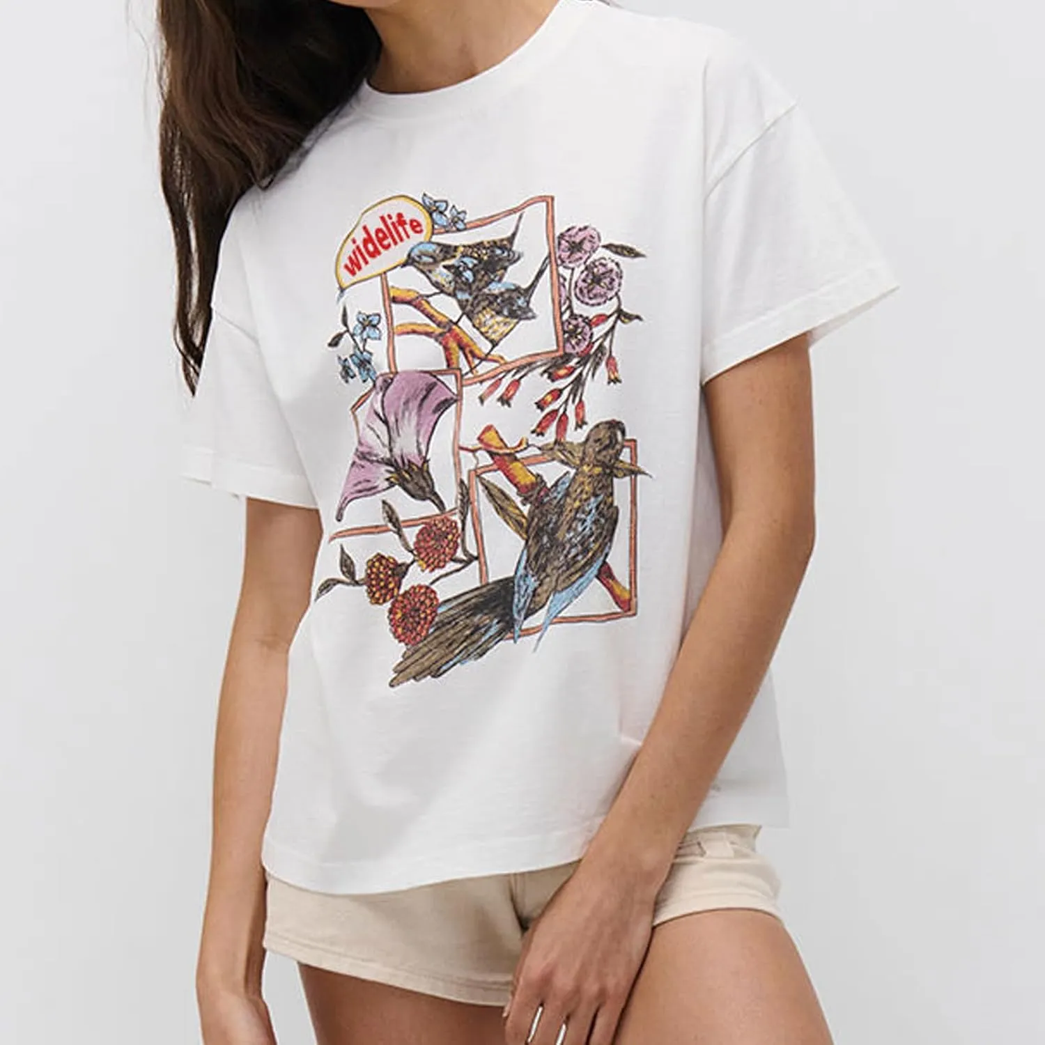 Women Y2k Oversized Graphic Tees Fruit Print Short Sleeve Baggy Tee Shirt 90s Floral Aesthetic Coastal Summer Top