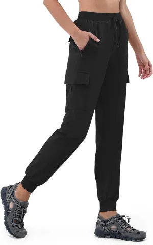 Women's 30"/32"/34"/36" Tall Inseam Cargo Joggers Lightweight Hiking Pants Quick Dry Athletic Workout Outdoor